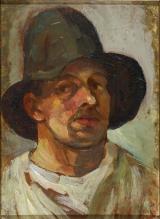 Theo van Doesburg, Self portrait with hat, 1906